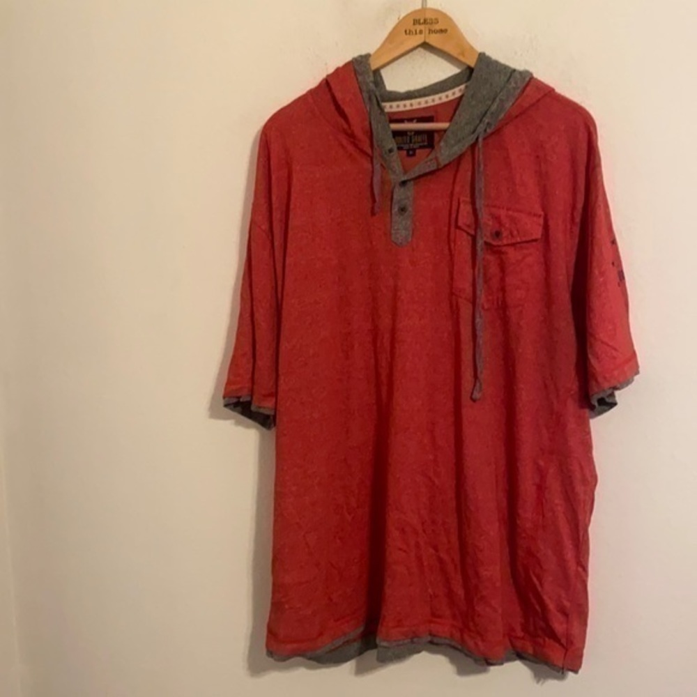 QUILTED GIRAFFE RED HOODIE SIZE 3X